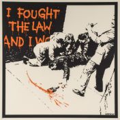Banksy (b.1974) - I Fought The Law screenprint in colours, 2004, stamped with artist`s tag in