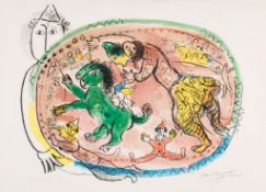 Marc Chagall (1887-1985) - Le Cercle Rouge (M.440) lithograph printed in colours, 1966, signed and