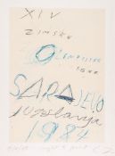 Cy Twombly (1928-2011) - Sarajevo etching with aquatint and lithograph printed in colours, 1984,