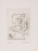 Konrad Klapheck (b.1935) - Bohrmaschine I (die Intellektuelle) etching, 1964, signed in pencil,
