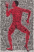 Keith Haring (1958-1990)(after) - Into 84 - Poster for Tony Schafrazi Gallery offset lithograph
