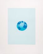 Ed Ruscha (b.1937) - The World and its Surroundings (E.123) lithograph printed in colours, 1982,