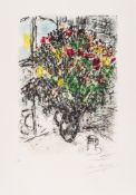 Marc Chagall (1887-1985) - Le Bouquet Rouge (M.580) lithograph printed in colours, 1969, signed and
