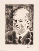 Pablo Picasso (1881-1973) - Portrait de Vollard III (B.232) etching with aquatint, 1937, signed in