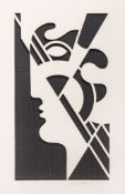 Roy Lichtenstein (1923-1997) - Modern Head #5 embossed graphite with die-cut wove paper overlay,