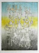 Yves Tanguy (1900-1955) - Rhabdomancie (W.13) etching in colours printed in the manner of a
