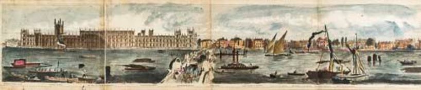 Evans (Charles), Publisher. - The Grand Panorama of London, panoramic view of the north bank of the