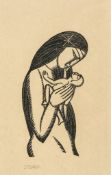 Gill (Eric) - Madonna and Child,  wood-engraving, number 373 from an edition 480, published by