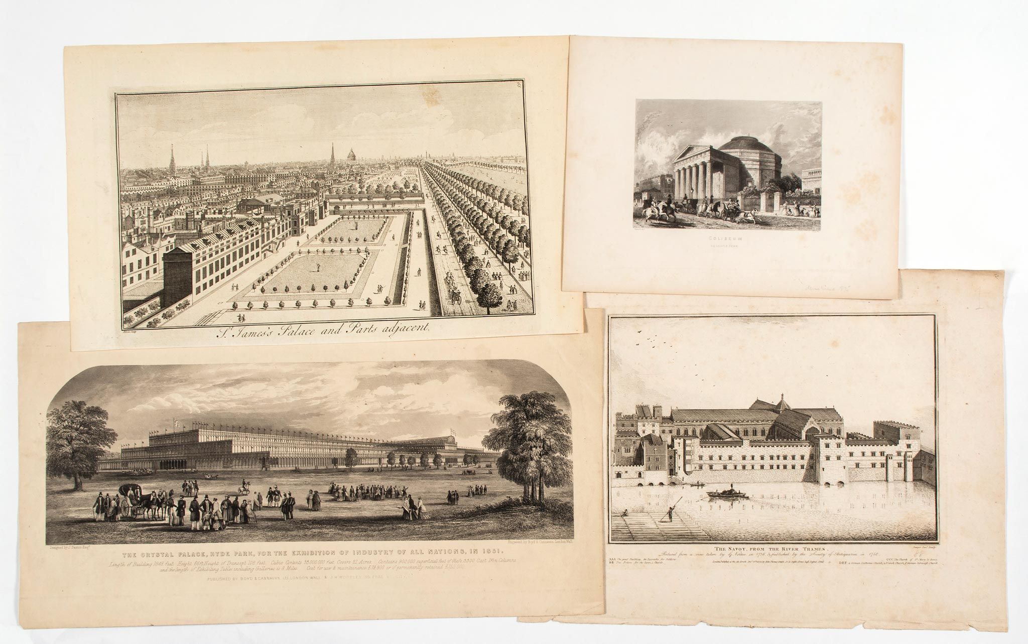 A mixed group of prints of London, including a few relating to the old palace of Westminster and - Image 2 of 2