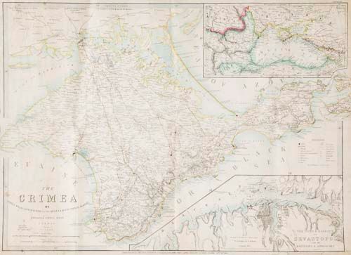 Wyld (James) - The Crimea, Second Edition, 26th Sept.r 1854, with inset maps of the wider region