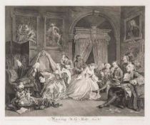 Hogarth (William) After. - Marriage a la Mode, Plate IV, also known as The Domestic Life of