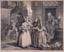 William Hogarth (1697-1764) - A Harlots Progress, Plates 1-6,  6 etchings with engraving by and