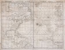 [Bew (John)] - A New Map or Chart in Mercator`s Projection of the Western or Atlantic Ocean, for