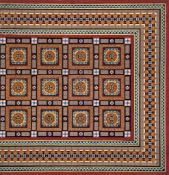 South Kensington Schools. - A pair of original designs for polychrome and terracotta tiled floors,