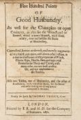 Husbandry.- Tusser (Thomas) - Five Hundred Points of Good Husbandry,  black letter, a few ink