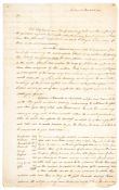 Letter signed ""Th: Jefferson"" to General Lafayette, 1½pp., folio, n.p  (Thomas,  revolutionary