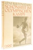 Photobook.- Riefenstahl (Leni) - Schönheit im Olympischen Kampf,  first edition,  illustrations by