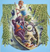 Todd (Justin) - Wind in the Willows,  gouache illustrations, signed by the artist lower right and