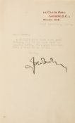 Betjeman (John) - Summoned by Bells,  T.N.s. to Robin Maugham from the author   to endpaper, modern