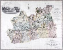 Greenwood (C. & J.) - Map Of The County Of Surrey, from an Actual Survey made in the Years 1822 and