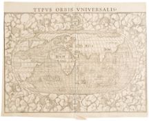Munster (Sebastian) - Typus Orbis Universalis, revised map of the world on an oval projection by