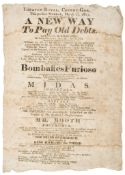 John Wilkes Booth.- Playbill.- - Theatre Royal, Covent Gar[den]...Monday, March 17, 1817,  Will be