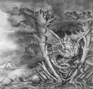 Anderson (Wayne) - Jet Smoke and Dragon Fire, the preparatory pencil drawing for the preceding lot,
