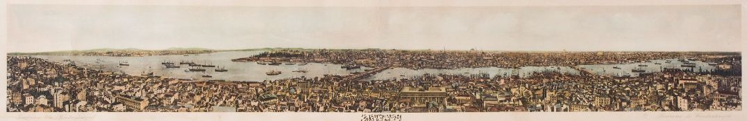 Jsraelowitz (Moise) - Panorama de Constantinople,  photolithographic panorama with contemporary