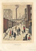 REPS A rare 37.5 x 29.2 colour print of L. S REPS A rare 37.5 x 29.2 colour print of L. S. Lowry`s