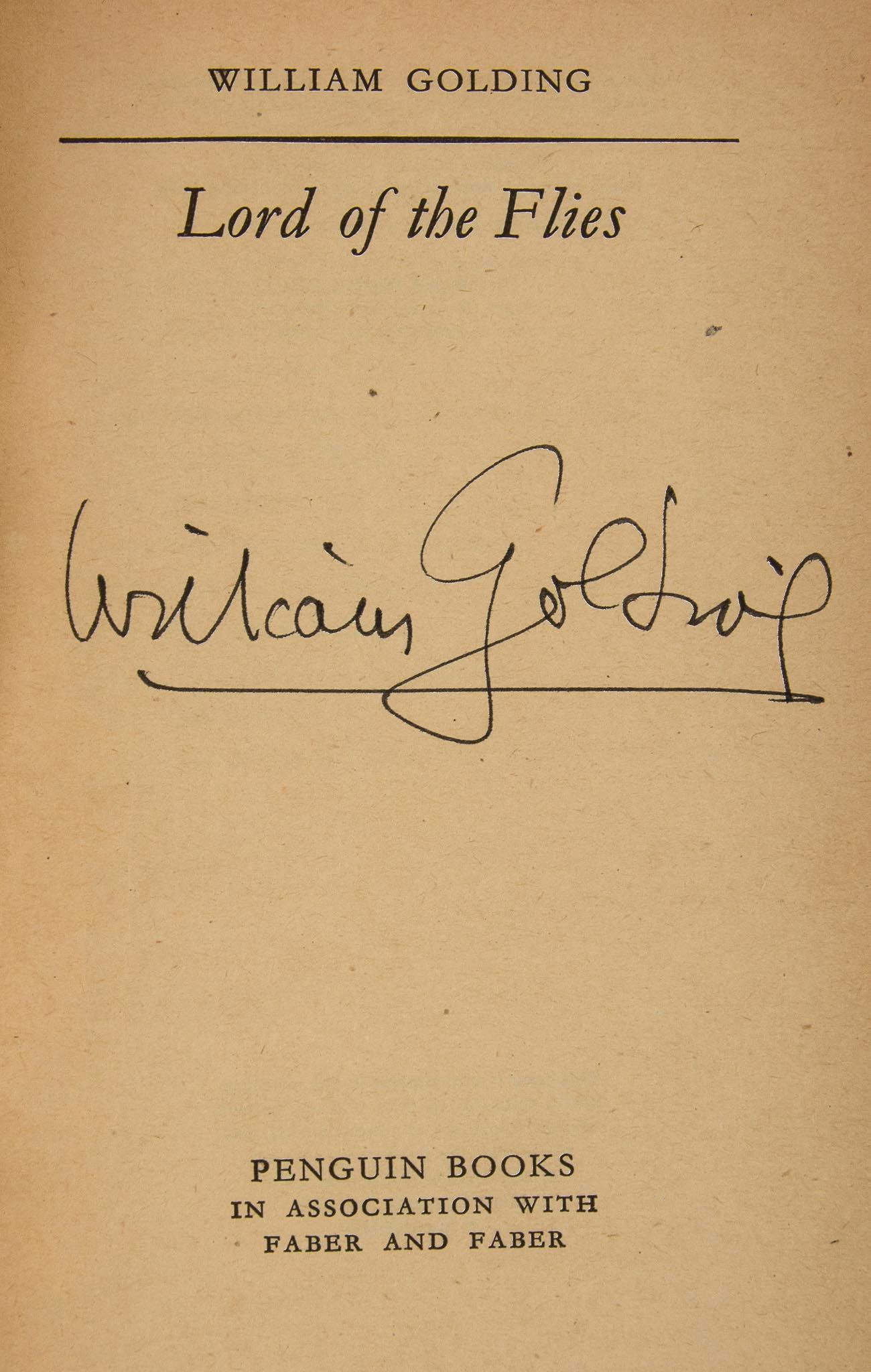 BOOK A vintage paperback copy of William Golding`s 1954 "Lord of the Flies" BOOK A vintage paperback