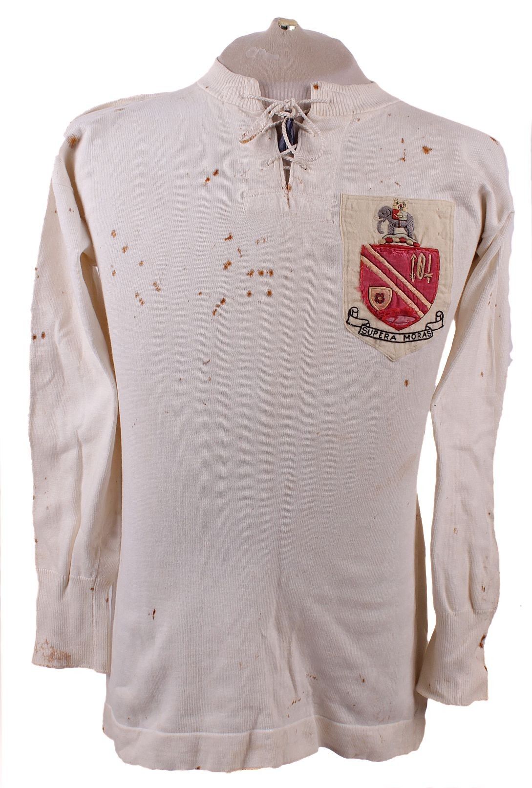 MEM Billy Jennings` 1923 F.A. Cup Final Bolton Wanderers shirt MEM Billy Jennings` 1923 F.A. Cup