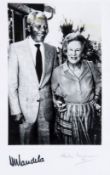 SP A mounted black and white photograph of Nelson Mandela and the... SP A mounted black and white