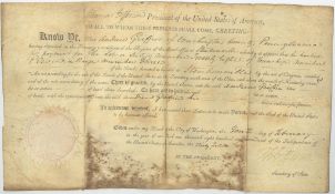 DS A 22 x 38.4cm one page, partly printed document, dated 10th February 1807 DS A 22 x 38.4cm one