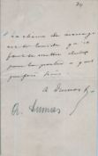 ALS A 15.1 x 9.9cm note, written and signed in black ink by the French... ALS A 15.1 x 9.9cm note,