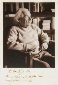 SP A black and white postcard of Albert Einstein seated in his study SP A black and white postcard