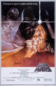 PSS Two signed reprint film posters from George Lucas`s long-running "Star Wars PSS Two signed