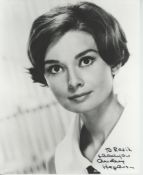 SP A black and white 10x8" head and shoulders photo of Audrey Hepburn SP A black and white 10x8"