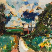 Phillip Sutton (b. 1928) - Road to Broom Copse, 1960 oil on canvas, signed, dated and titled on
