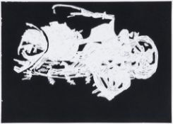 Michael Landy (b. 1963) - H.2.N.Y (Two drawings), 2006 each white gouache on black paper, the