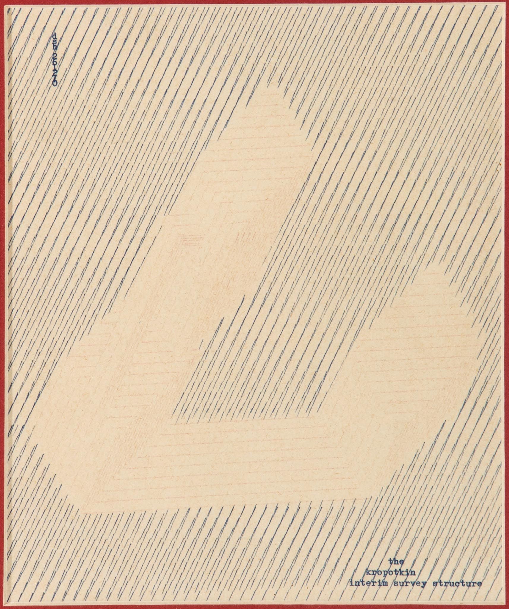 Dom Sylvester Houédard (1924-1992) - The Kropotkin Interim Survey Structure, 1970 biro on paper,