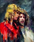 Robert Lenkiewicz (1941-2002) - Painter with Mary oil on canvas, executed circa 1983 24 x 20 in., 61