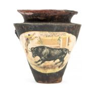 Grayson Perry (b. 1960) - Untitled (Pot), c.1984 glazed eartherware pot, with applied ceramic motifs