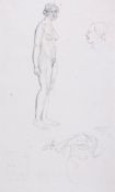 Edward Burra (1905-1976) - Untitled (Figure Study), 1923 pencil on paper, signed `E Burra` and dated