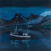 Keith Grant (1930-2012) - The Lofoten Islands acrylic on canvas, signed and titled on the reverse of