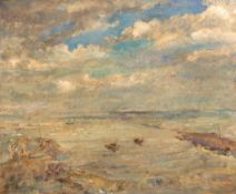 Dame Ethel Walker (1861-1951) - Robin Hood Bay - Seascape oil on canvas, signed at lower right 25