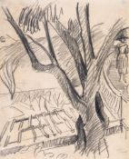 Jean Marchand (1883-1940) - Woman near the Rails, 1935-1936 pencil on paper, with the studio stamp