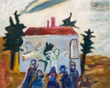 Patrick Hayman (1915-1988) - The Adoration of the Magi, 1961 oil on board, signed, titled and