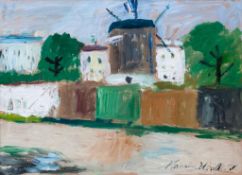 Maurice Utrillo (1883-1955) - Le Moulin de la Galette, circa 1923 oil on card mounted on to
