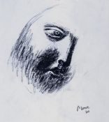 Henry Moore (1898-1986) - Head Study I (After Andrea Pisano), 1980 crayon on paper, signed and dated