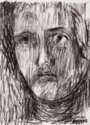 Henry Moore (1898-1986) - Head of Woman crayon on paper, signed by the artist 8 3/8 x 6 1/8 in.,